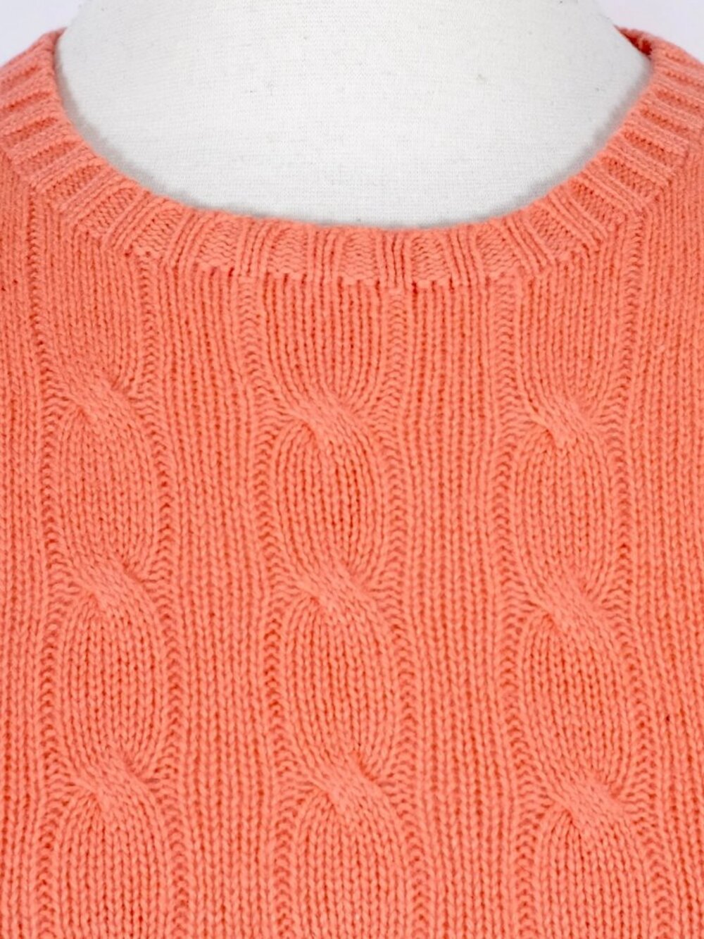 Ralph Lauren Black Label Collection sz L Slim Fit sweater 100% cashmere Coral - Picture 5 of 7